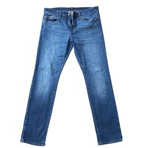 Hugo Boss Delaware Slim Fit Jeans Mens 32x30 Blue Cashmere Touch Candiani Denim